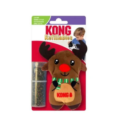 Kong Reindeer Catnip Refillables Christmas Cat Toy