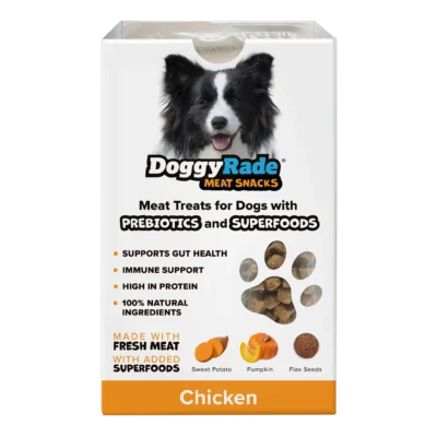 DoggyRade Super Foods Prebiotic Meat Snacks for Dogs Chicken 100g