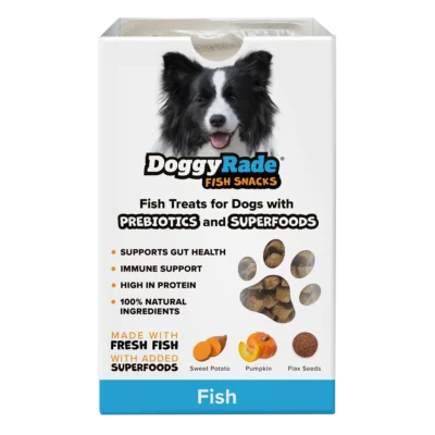 DoggyRade Super Foods Prebiotic Meat Snacks for Dogs Fish 100g