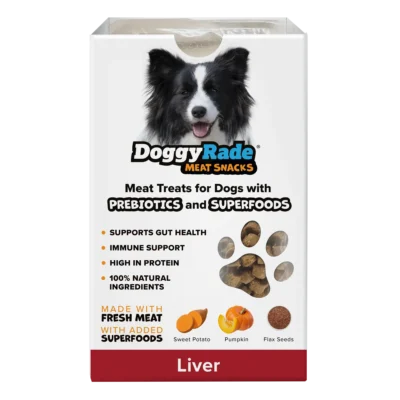 DoggyRade Super Foods Prebiotic Meat Snacks for Dogs Liver 100g