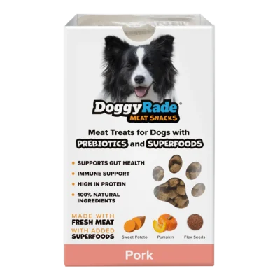 DoggyRade Super Foods Prebiotic Meat Snacks for Dogs Pork 100g