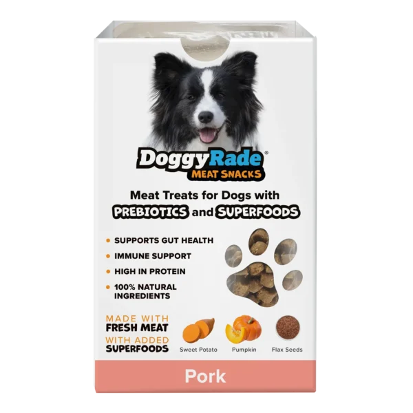 DoggyRade Super Foods Prebiotic Meat Snacks for Dogs Pork 100g