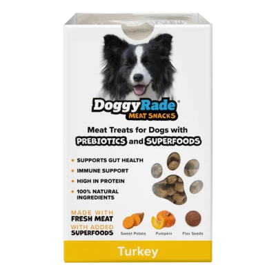 DoggyRade Super Foods Prebiotic Meat Snacks for Dogs Turkey 100g