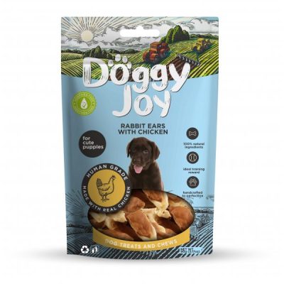 DoggyJoy Rabbit Ears with Chicken 90g