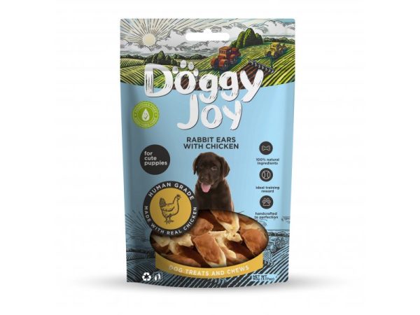 DoggyJoy Rabbit Ears with Chicken 90g