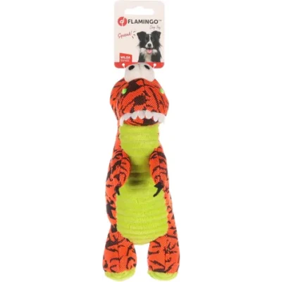 Flamingo Dinosaur Dog Toy Orange