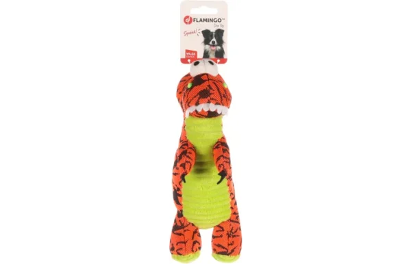 Flamingo Dinosaur Dog Toy Orange