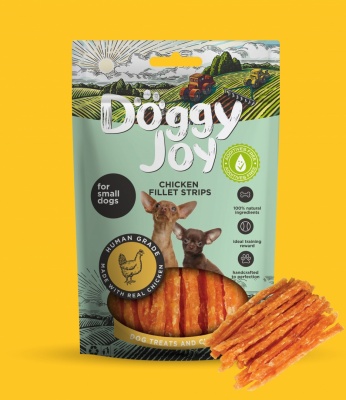 DoggyJoy Small Dog Chicken Fillet Strips 55g