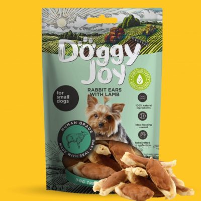 DoggyJoy Small Dog Rabbit Ears with Lamb 55g