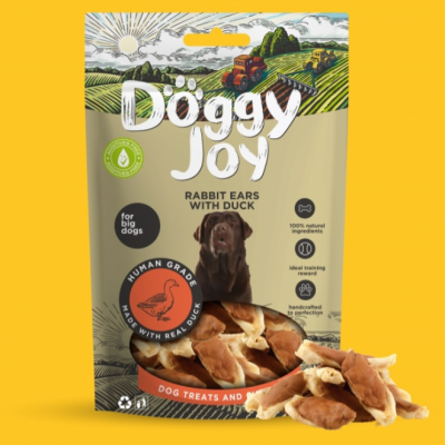 DoggyJoy Rabbit Ears with Duck 90g