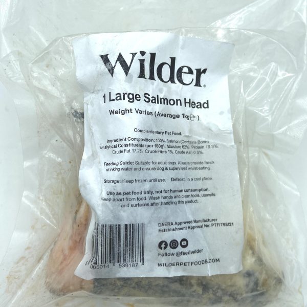 Wilder Irish Full Large Raw Salmon Head 1kg