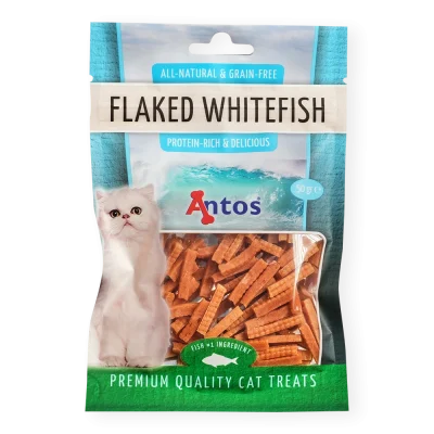 Antos Flaked Whitefish Low Fat Cat Treats 50g