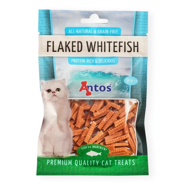 Antos Flaked Whitefish Low Fat Cat Treats 50g