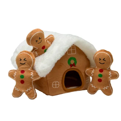 Ancol Gingerbread House Christmas Dog Toy